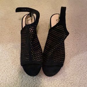 Open Toe suede shoes